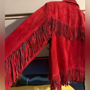 Red Cowgirl Fringe Moment❤️‍🔥